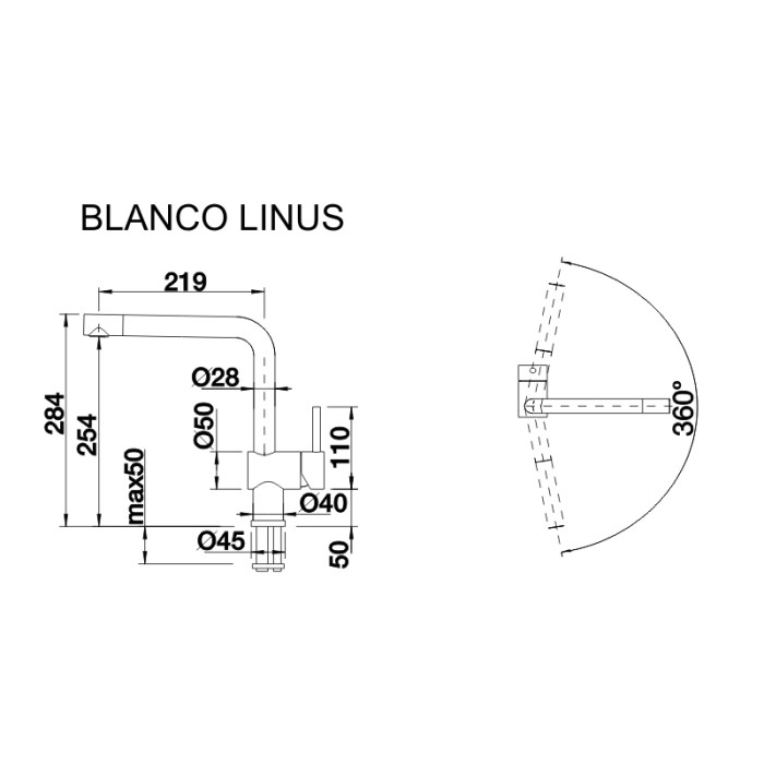 Смеситель кухонный Blanco LINUS SILGRANIT жасмин 516703
