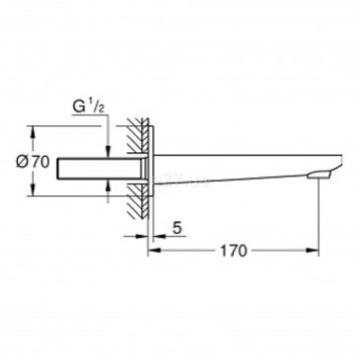 Grohe Lineare Излив для ванны (13383001)