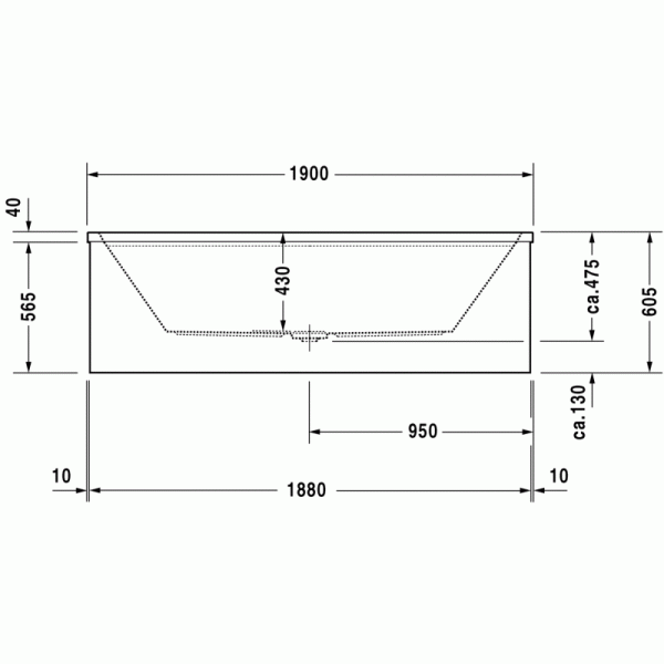 2nd floor ванна прямоугольная 190 см 700162000000000 в интернет-магазине «Estet Room»