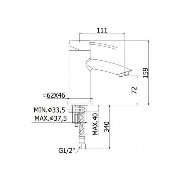 Смеситель для раковины Paffoni Berry BR071CR