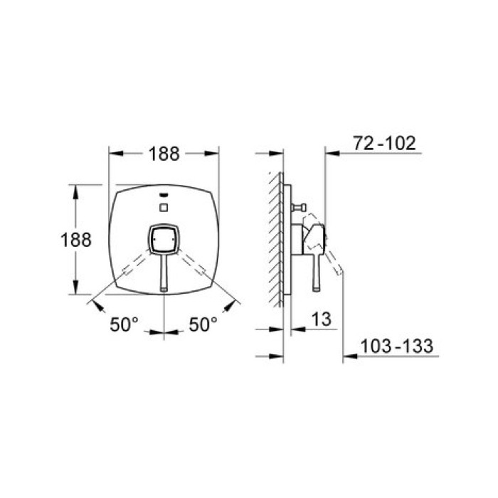 Смеситель для ванны Grohe Grandera 19920IG0 Смеситель для ванны Grohe Grandera 19920IG0