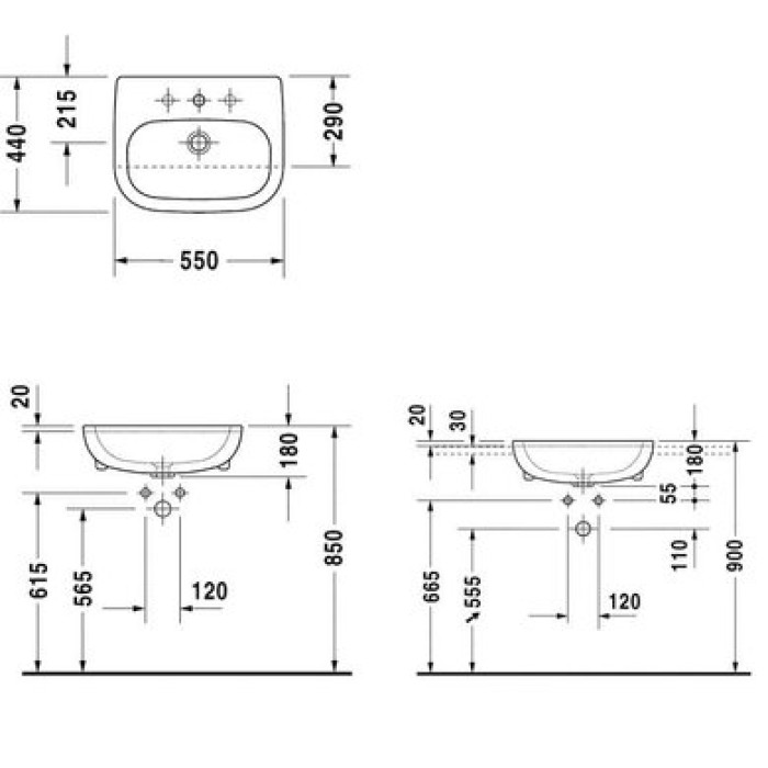 Плитка керамогранит Керамическая раковина 55 см Duravit D-Code 0339550000 для пола Плитка керамогранит Керамическая раковина 55 см Duravit D-Code 0339550000 для пола