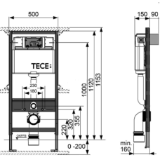 Инсталляция для унитаза TECE 9300000