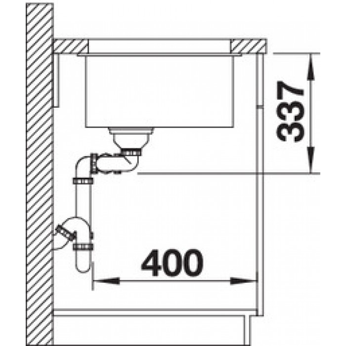 Мойка для кухни Blanco Subline 480/320-U темная скала  523585