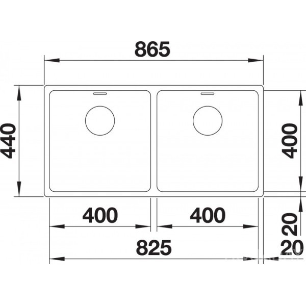 Мойка для кухни Blanco Andano 400/400-IF  522985