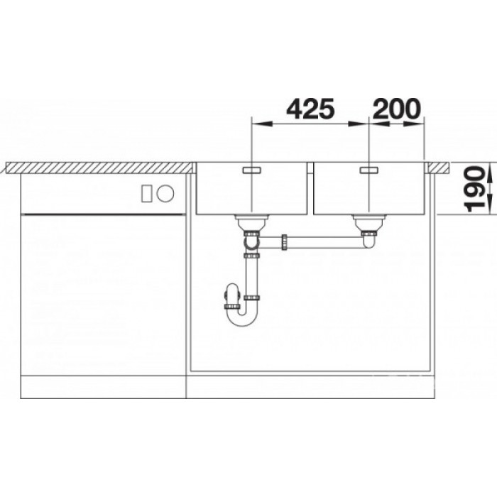 Мойка для кухни Blanco Andano 400/400-IF  522985