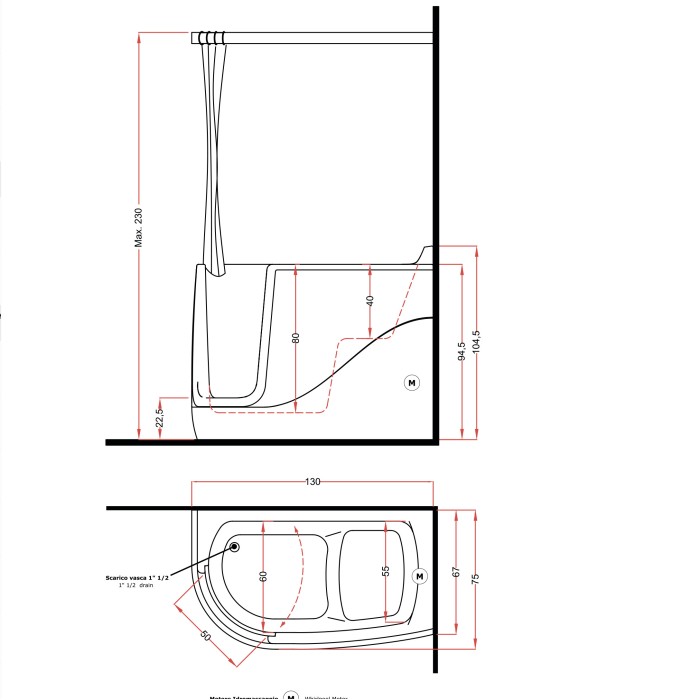 Gruppo Treesse Gen-X Midi Ванна 130x75xh220 см Gruppo Treesse Gen-X Midi Ванна 130x75xh220 см