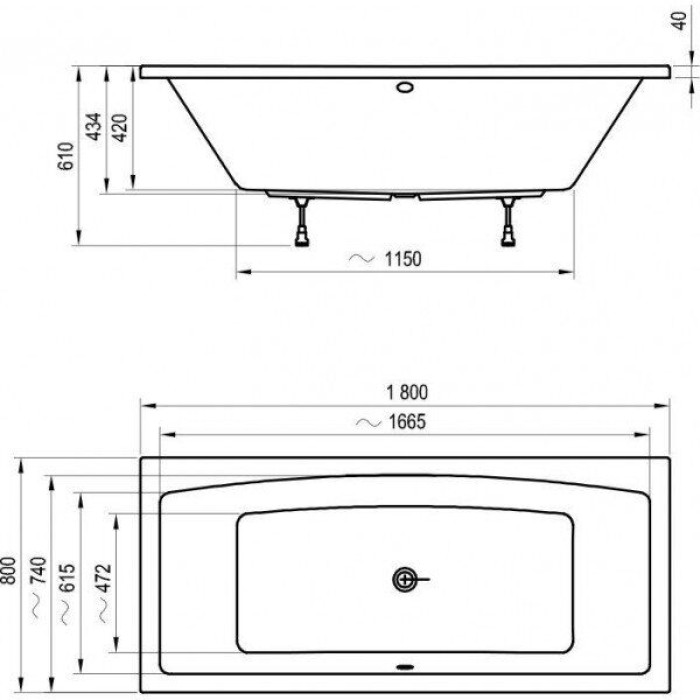 Ванна Ravak FORMY 01 180x80 C881000000 Ванна Ravak FORMY 01 180x80 C881000000