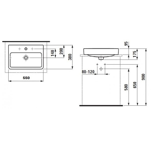 Умывальник Laufen PRO S H8129520001041