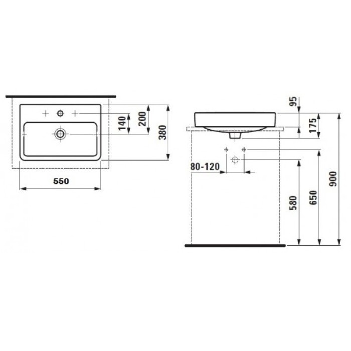 Умывальник Laufen PRO S H8129520001041