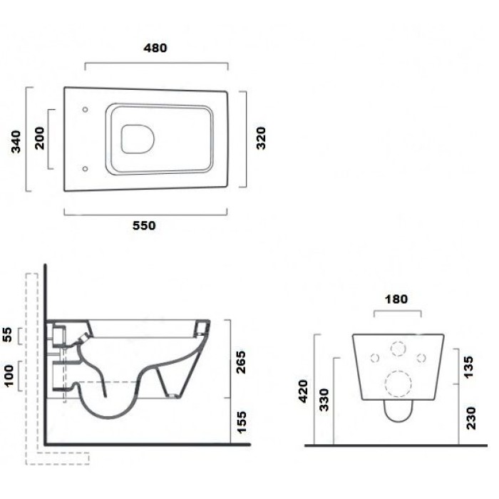 Подвесной унитаз с крышкой Catalano Star