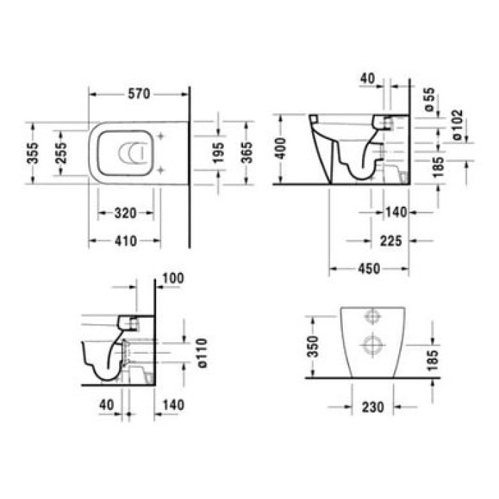 Плитка керамогранит Унитаз пристенный Duravit Happy D.2 2159090000 для пола Плитка керамогранит Унитаз пристенный Duravit Happy D.2 2159090000 для пола