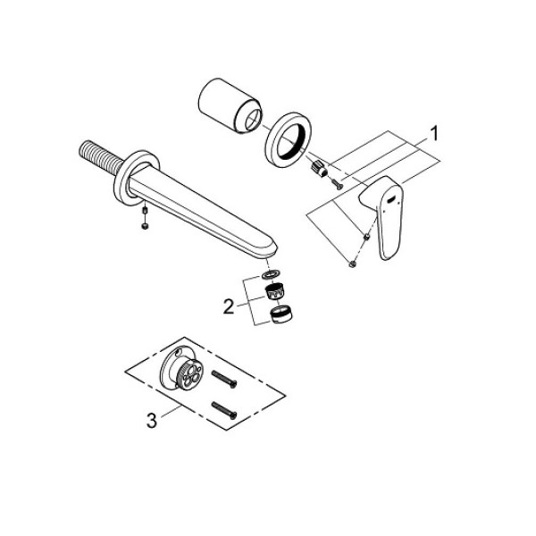 Grohe Eurodisc Cosmopolitan Смеситель для раковины на 2 отверстия L-Size (19974002)