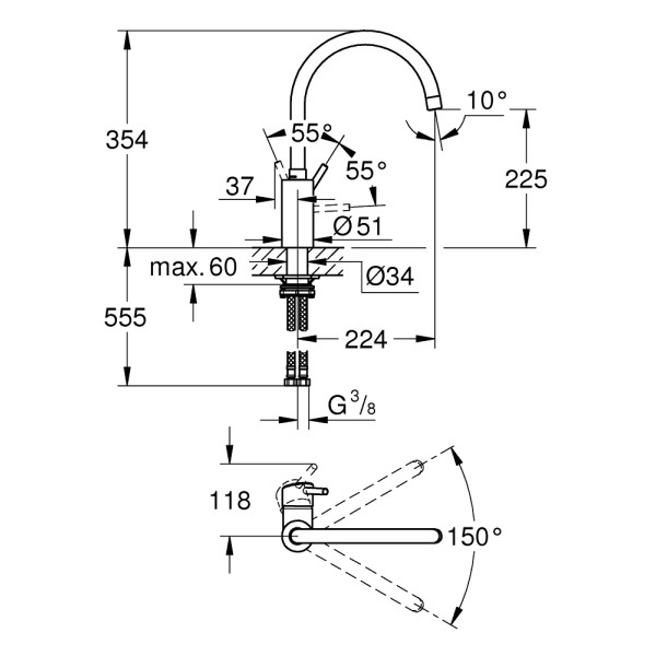 Grohe Concetto Смеситель для кухни (32662003)