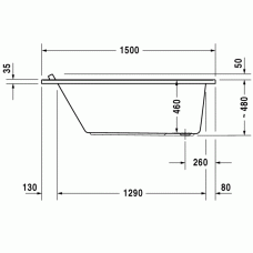 Starck ванна прямоугольная 150 см 700331000000000 в интернет-магазине «Estet Room»