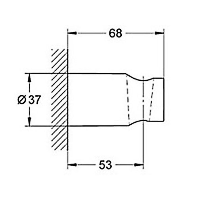 Плитка керамогранит Grohe New Tempesta Cosmopolitan Настенный держатель для ручного душа (27594000) для пола