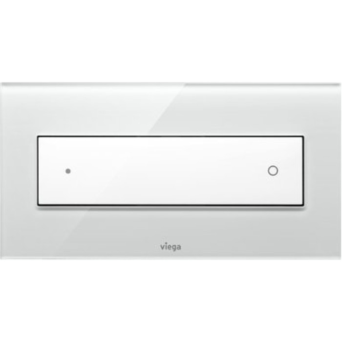 Клавиша смыва Viega Visign for Style 12 модель 8332.1, стекло прозр./светло-серый/клавиша белая 690595