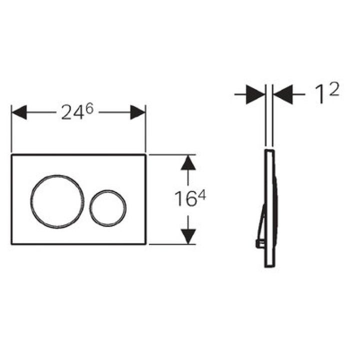 Клавиша смыва Geberit Sigma20, белая/золото 115.882.KK.1