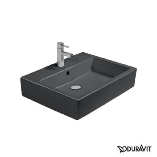 Плитка керамогранит Керамическая раковина 60 см Duravit Vero, черная 0454600827 для пола