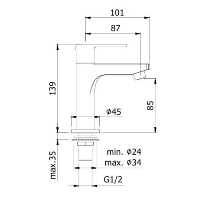 Смеситель для раковины Paffoni Red (RED090CR) Смеситель для раковины Paffoni Red (RED090CR)