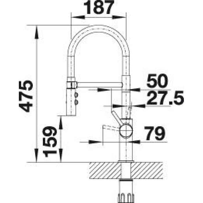 Смеситель кухонный Blanco CATRIS-S Flexo черный матовый 525793 Смеситель кухонный Blanco CATRIS-S Flexo черный матовый 525793