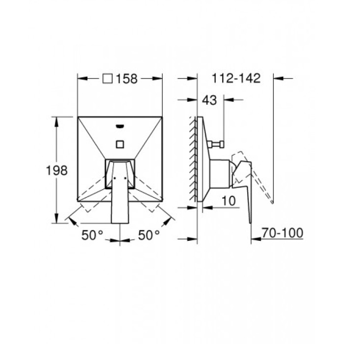 Grohe Allure Brilliant Смеситель однорычажный на 2 выхода (24072000)