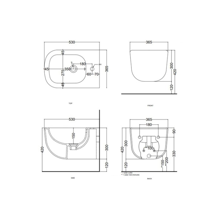Биде Cielo Era, white Биде Cielo Era, white