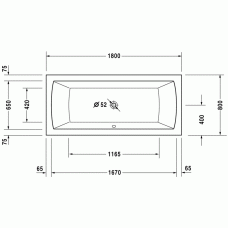 Daro ванна прямоугольная 180 см 700028000000000 в интернет-магазине «Estet Room»