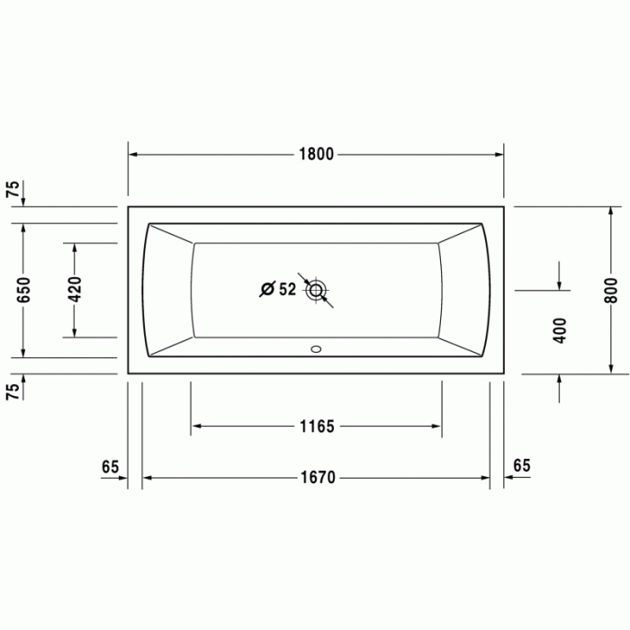 Daro ванна прямоугольная 180 см 700028000000000 в интернет-магазине «Estet Room»