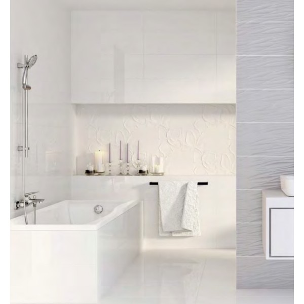 Плитка Opoczno White Glossy глянцева стінова 10×250×750