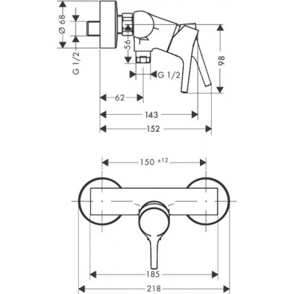 Смеситель для душа Hansgrohe Talis S 72600000
