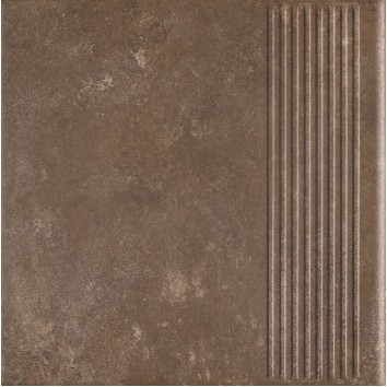 Сходинка пряма Ilario Brown 30x30 код 4856 Ceramika Paradyz