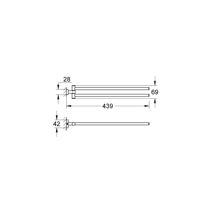 Grohe Essentials Cube Держатель для полотенца (40624001)