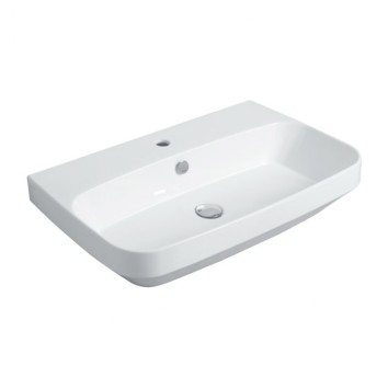 Раковина Simas Baden Baden 80х45 для установки на столешню или консольно,с 1-им отв-ем для смес-ля и переливом