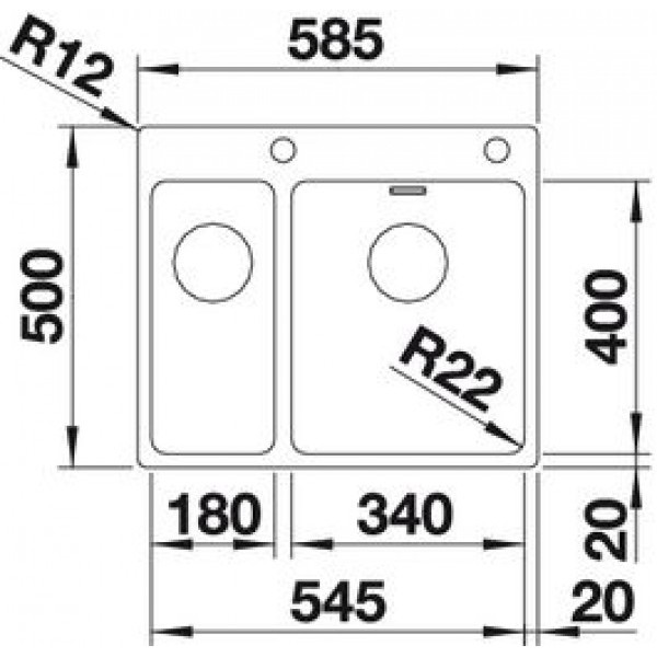 Мойка для кухни Blanco Andano 340/180-IF/A  525247