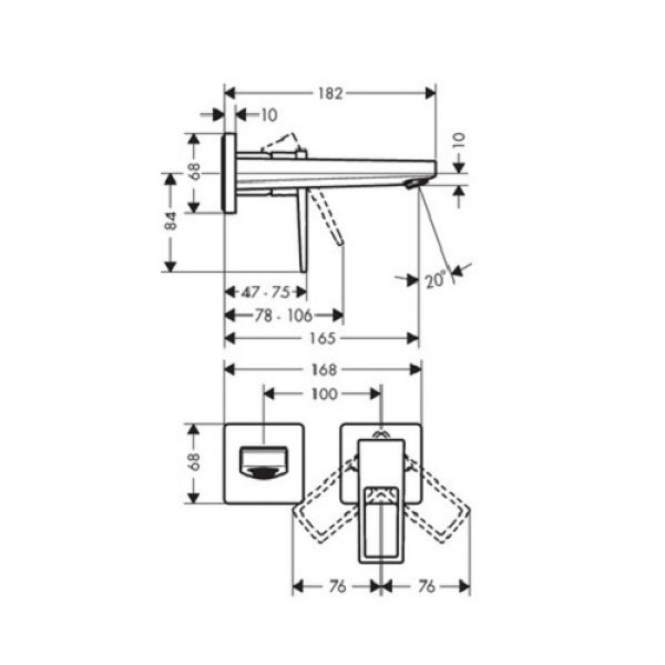 Смеситель для раковины Hansgrohe Metropol 74525000