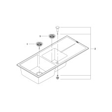 Мойдка для кухни Grohe 1160х500 мм, Granite Grey (31643AT0)