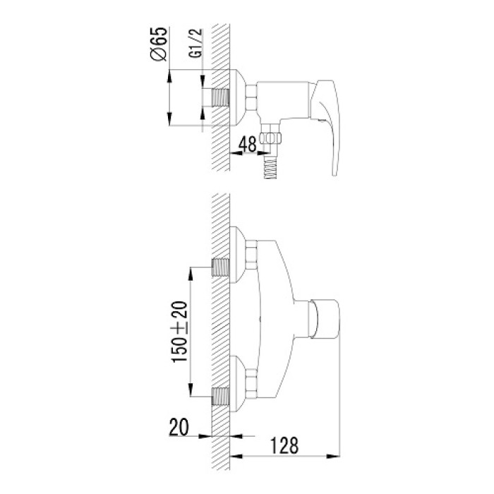 Смеситель для душа Imprese Jesenik 15140 Смеситель для душа Imprese Jesenik 15140