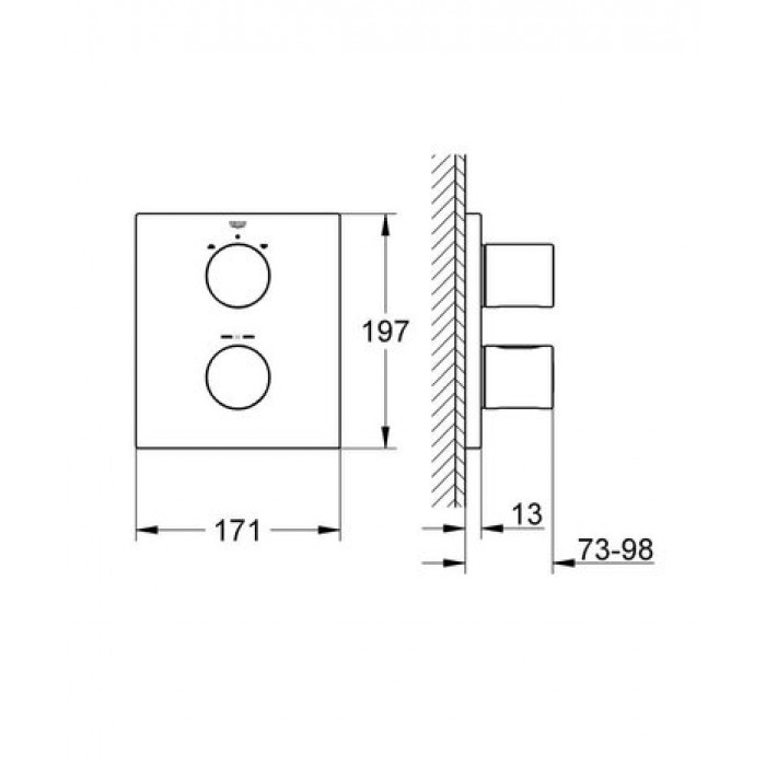 Термостатический смеситель Grohe Grohtherm 3000 Cosmopolitan 19567000