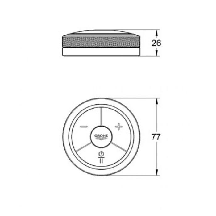 Grohe F-digital Электронная панель управления Пульт дистанционного управления для ванны и душа (36309000)