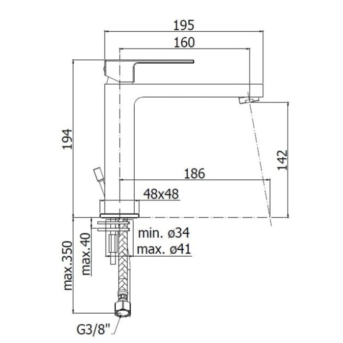 Смеситель для раковины Paffoni Elle (EL074NO) Смеситель для раковины Paffoni Elle (EL074NO)