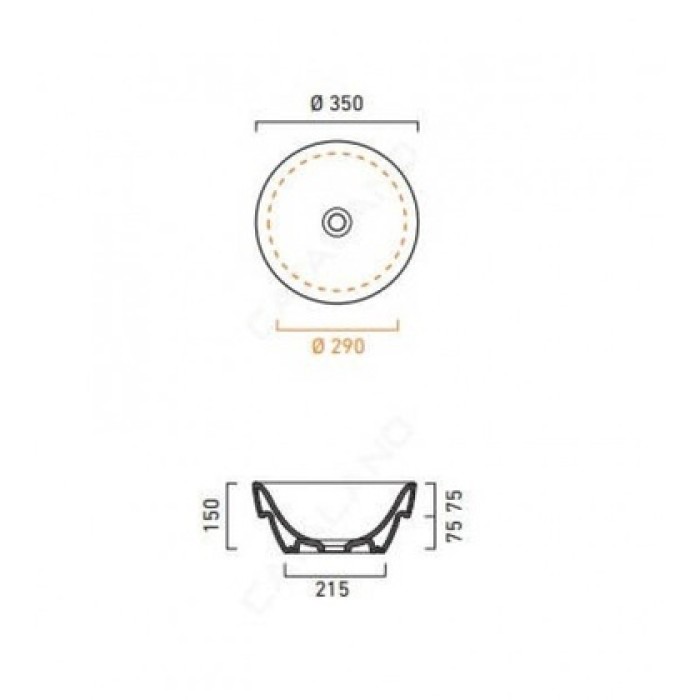 Керамическая раковина 35 см Catalano Sfera