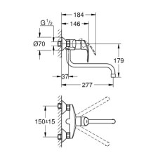 Смеситель для кухни Grohe Eurosmart 32224002
