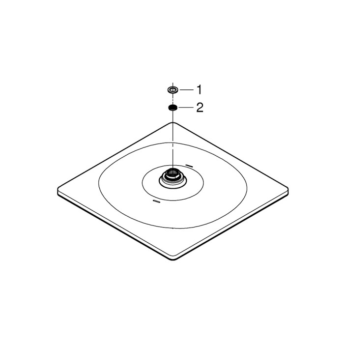 Плитка керамогранит Grohe Rainshower 310 Mono Cube Верхний душ 26567000 для пола