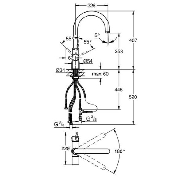 Смеситель для раковины GROHE Blue 33251DC0