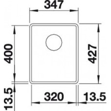 Мойка для кухни Blanco Subline 320-F алюметаллик 523418