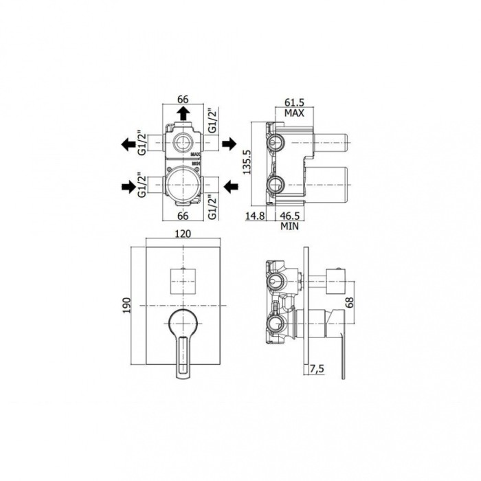 Смеситель Paffoni Ringo-West RIN019CR Смеситель Paffoni Ringo-West RIN019CR