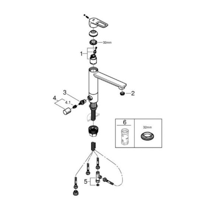 Grohe BauLoop Смеситель для кухни (31713000)