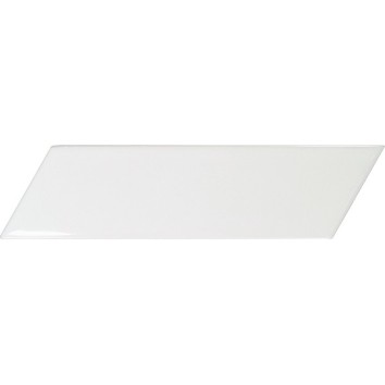 Плитка Equipe Ceramicas Chevron Wall 23351 Chevron Wall White Matt Left 18,6x5,2 см