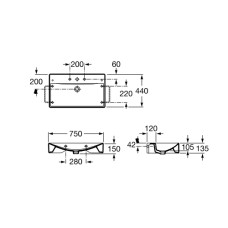 Раковина накладная Roca Diverta A327110000